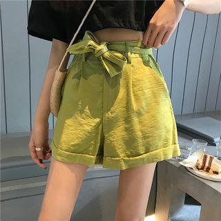 Drawstring Roll Up Shorts