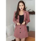 Short Blazer & Buttoned Skort Set