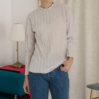 Crew-neck Velvet Top