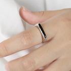 925 Sterling Silver Open Ring White Gold - One Size