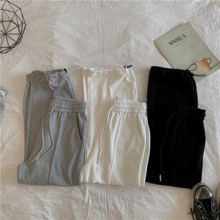 Drawstring-cuff Straight Leg Sweatpants