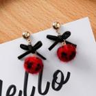 Leopard Print Ball Drop Earring