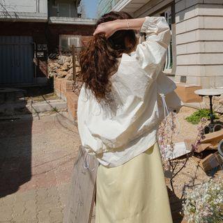 Embroidery-back Zip Jacket