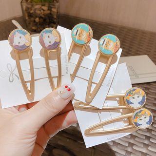 Cat Print Alloy Hair Clip