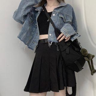 Pocket Detail Denim Jacket Denim Jacket - As Shown In Figure - One Size