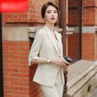 Double-breasted Blazer / Straight-cut Pant / Set