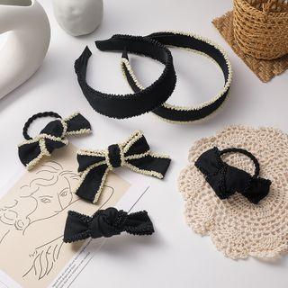 Beaded Headband / Bow Hair Tie