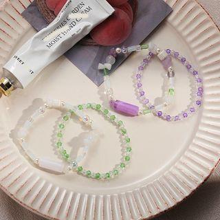 Set Of 2: Faux Gemstone Faux Crystal Bracelet (various Designs)