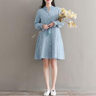 Tasseled Lace Long Sleeve Dress