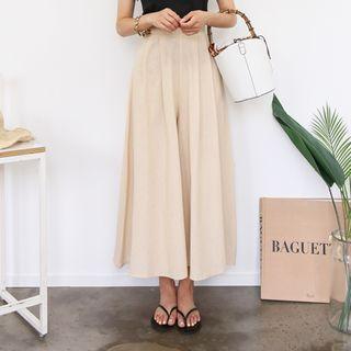 Linen Blend Maxi Culottes