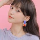 Square Heart Drop Earring / Clip-on Earring