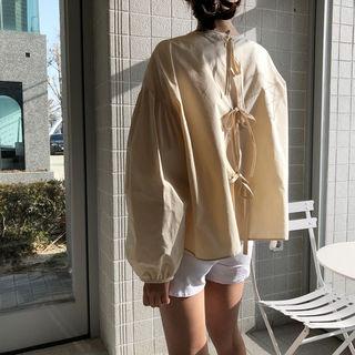 Tie-back Cotton Blouse
