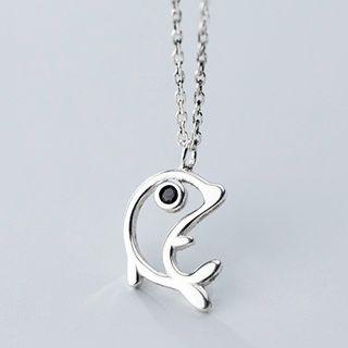 925 Sterling Silver Dolphin Pendant Necklace S925 Sterling Silver - Dolphin Pendant Necklace - One Size