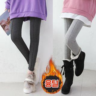 Seam-trim Pile Lined Leggings