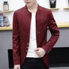 Patterned Stand-collar Jacket