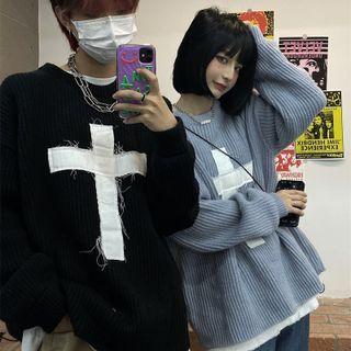 Cross Applique Sweater