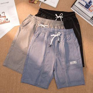 High-waist Lettering Wide Leg Shorts