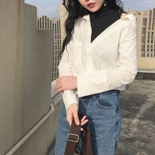 Mock Two-pieces Blouse