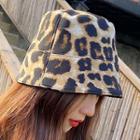 Leopard Print Bucket Hat Khaki - One Size
