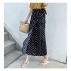 Wrapped Front Dotted Chiffon Skirt