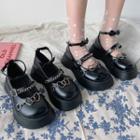 Chain Detail Platform Mary Jane Shoes