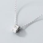 925 Sterling Silver Caged Rhinestone Pendant Necklace
