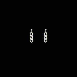 Chain Drop Ear Stud / Clip-on Earring