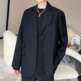 Single-breasted Irregular Blazer