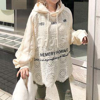 Long-sleeve Lettering Printed Hoodie