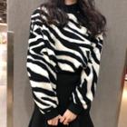 Zebra Patterned Pullover