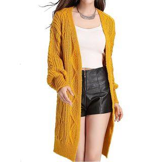 Open-front Chunky Knit Jacket