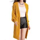 Open-front Chunky Knit Jacket