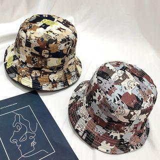 Cat Print Reversible Bucket Hat