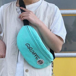 Lettering Canvas Sling Bag / Bag Charm