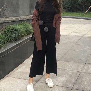 Striped High-waist Wide-leg Pants