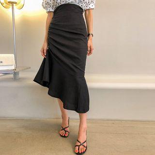 Diagonal Long Mermaid Skirt