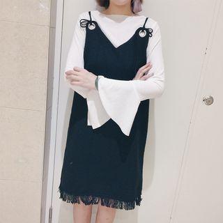 Strappy Dress / Long-sleeve Plain T-shirt