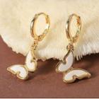 Butterfly Shell Alloy Dangle Earring 1 Pair - Gold - One Size