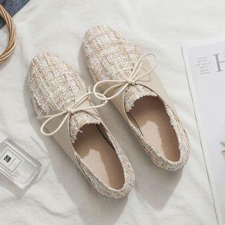 Tweed Lace Up Loafers