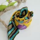 Print Silk Square Scarf Yellow - One Size