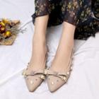 Bow-accent Embellished Flats