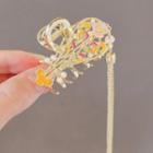 Musical Instrument Faux Pearl Alloy Hair Clamp Ly2665 - Hair Clamp - Gold - One Size
