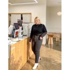Seam-trim Straight-leg Jeans