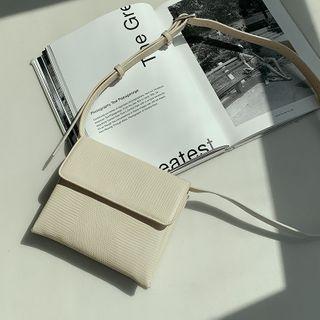 Snakeskin Flap Belt Bag