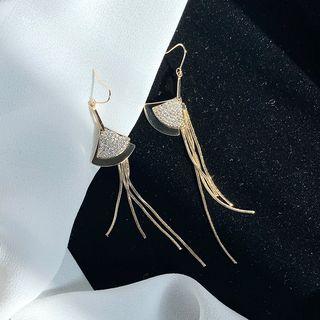 Alloy Fan Fringed Earring 1 Pair - Gold - One Size