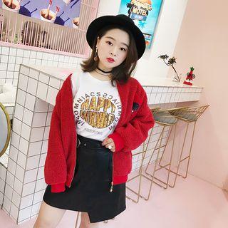 Print Fleece Jacket