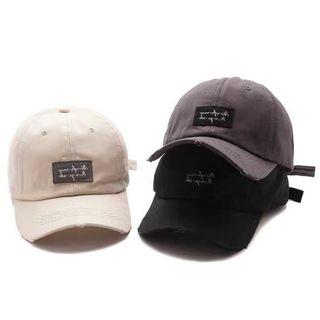 Applique Ripped Baseball Cap