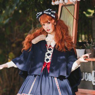 Faux Fur Collar Cape Coat