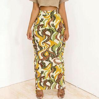 Printed Maxi Pencil Skirt (various Designs)