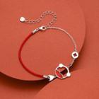 Fish Alloy Red String Bracelet Red & Silver - One Size